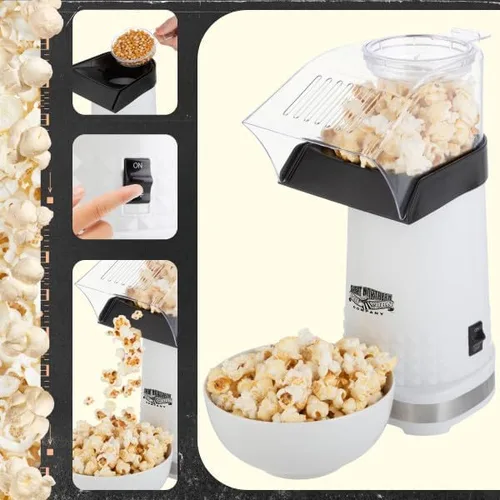 Vista 6 de Máquina eléctrica de palomitas de maíz de 1200 W, máquina de palomitas de maíz rápida sin aceite, máquina de palomitas de maíz con taza medidora