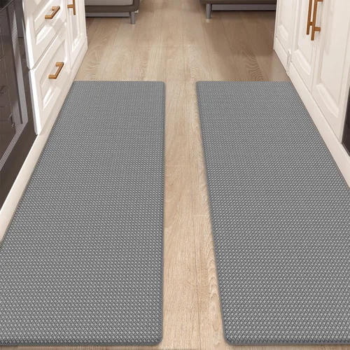 Vista 43 de Color&Geometry - Alfombras de cocina antideslizantes e impermeables Alfombra de cocina acolchada Alfombra antifatiga para pararse de 30 x 18 Verde