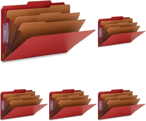 Vista 5 de Smead Carpeta de archivos de clasificación de cartón prensado con sujetadores SafeSHIELD, 3 divisores, expansión de 3 pulgadas, tamaño legal, azul