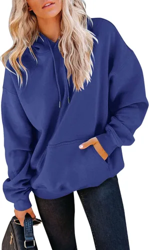 Vista 25 de Yuccalley Sudaderas con capucha y bolsillo de manga larga para mujer