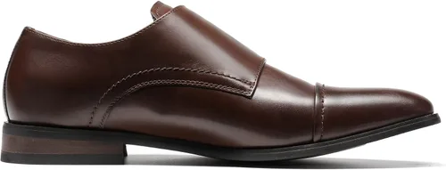 Vista 3 de Bruno Marc Mocasines de vestir para hombre con correa de monje