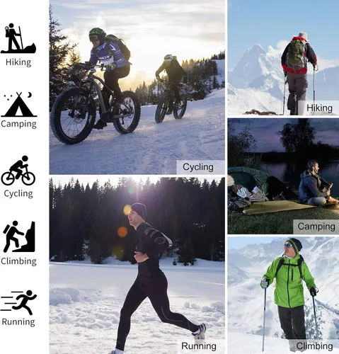 Vista 8 de INBIKE Pantalones de ciclismo para hombre, bicicleta de montaña, bicicleta de montaña, cortavientos con forro polar térmico para invierno