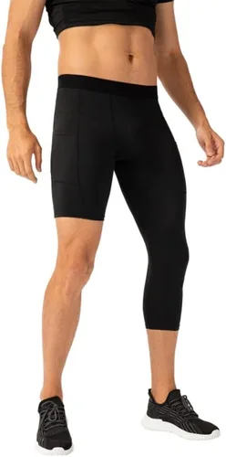Vista 50 de Pantalones de compresión para hombre, mallas de compresión de una pierna para baloncesto, capri 3/4, leggings atléticos, capa base de secado fresco