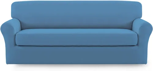 Vista 32 de Easy-Going - Funda elástica de microfibra de 2 piezas para sofá, funda suave de elastano, lavable, parte inferior elástica, protector para muebles