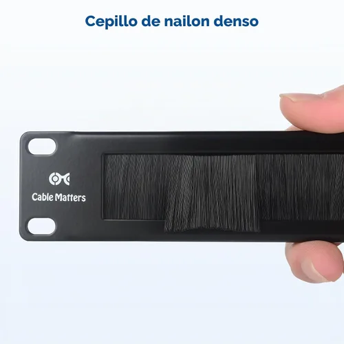 Vista 5 de Cable Matters Paquete de 2 paneles de cepillos de montaje en rack de 1U