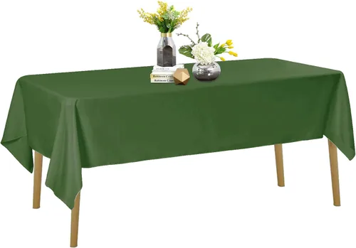 Vista 22 de Mantel de poliéster lavable de 132 pulgadas, resistente a las manchas y a las arrugas, mantel decorativo para mesa de comedor, fiestas de bufé