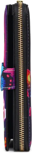 Vista 19 de Cartera de mano para mujer, estilo bohemio, con RFID, elegante, espaciosa con correa para viajes, capacidad para tarjetas, teléfono, dinero