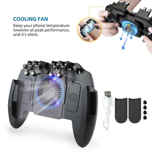 Vista 3 de JRSHOME Mobile Gaming Controller with Silent Cooling Fan Collapsible Holder Compatible with all Phones within 4.7-6.5 Inches(iOS Android) Fit for