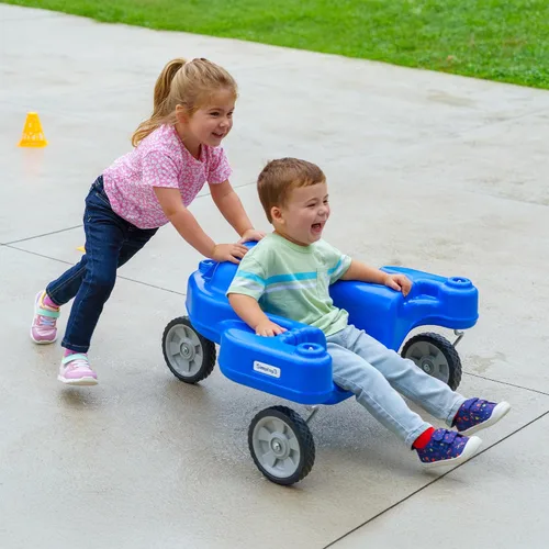 Vista 8 de Simplay3 Galaxy Glider - Juguete de montar para niños pequeños y niños de 1-1/2 a 5 años, juguete sensorial giratorio de 360 grados para niños, azul