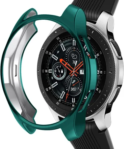 Vista 8 de Caja protectora para reloj, 46mm, poliuretano termoplástico (TPU) delgada, chapada a prueba de golpes, protección alrededor, compatible con Samsung