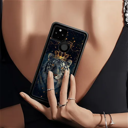 Vista 1005 de Compatible con Google Pixel 4A 5G Mobile Case Creative Acrylic Panel trasero Silicona Protección Grip especialmente diseñado para Google Pixel 4A 5G