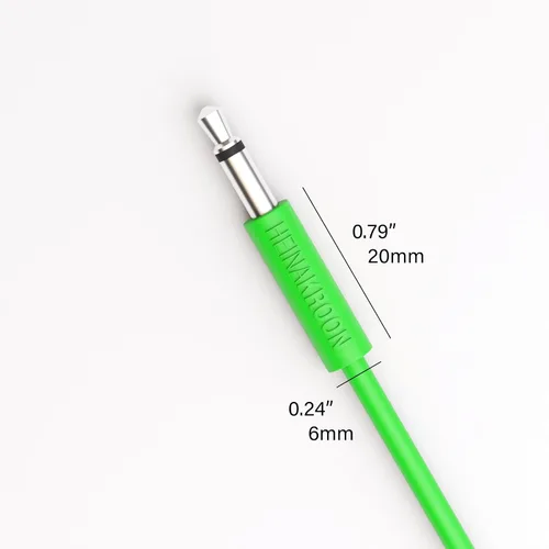 Vista 6 de Cables de conexión CV multicolores de perfil bajo en ángulo/recto de 0.138 in - NO para guitarras - Cables de conexión modulares Eurorack, paquete
