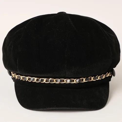 Vista 2 de MIRMARU Gorra clásica con visera para mujer, diseño de periódicos, con espalda elástica y cómoda