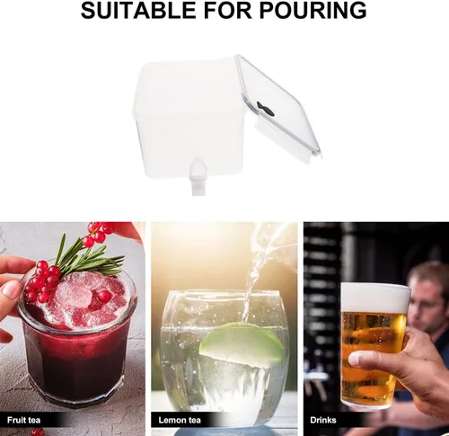Vista 3 de Cabilock Hervidor de agua para refrigerador con grifo dispensador de bebidas para bebidas frías, material seguro para jugo de agua y almacenamiento