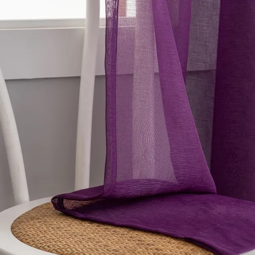 Vista 79 de MYSTIC-HOME Juego de cortinas de niveles transparentes blancas para cocina de 24 pulgadas de largo, tratamiento de cortinas para ventanas pequeñas