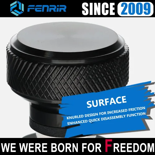 Vista 7 de Fenrir Kit de base de tornillo de asiento de liberación rápida personalizada de acero inoxidable 304 acabado negro para Harley Davidson 1997-ahora