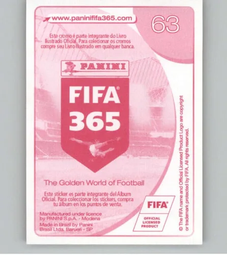 Vista 2 de Pegatinas Panini FIFA 365 2016-17 Central/Sudamérica #63 Roy Miller Deportivo Saprissa - Adhesivo oficial de álbum de fútbol en estado crudo