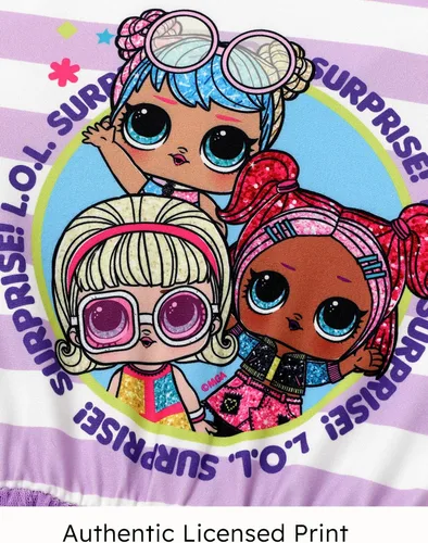 Vista 3 de L.O.L. Surprise! Vestidos de malla tutú para niñas con mariposa y purpurina para fiesta, vestido de tul de manga larga, regalo de cumpleaños