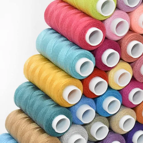 Vista 6 de Kits de hilos de coser, multiusos, 100 carretes de colores, hilo de poliéster, hilo de acolchado, surtido para bordar a máquina a mano 100