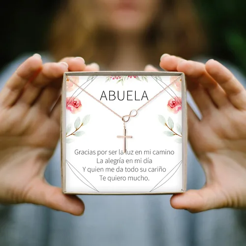 Vista 7 de Dear Ava Collar de regalo para mujeres y niñas, colgante de joyería moderna ajustable, idea de regalo de amor para ella con tarjeta sincera, regalos