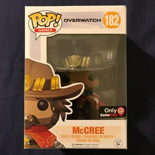 Vista 2 de POP! Games: Overwatch USA McCree figura de vinilo exclusiva