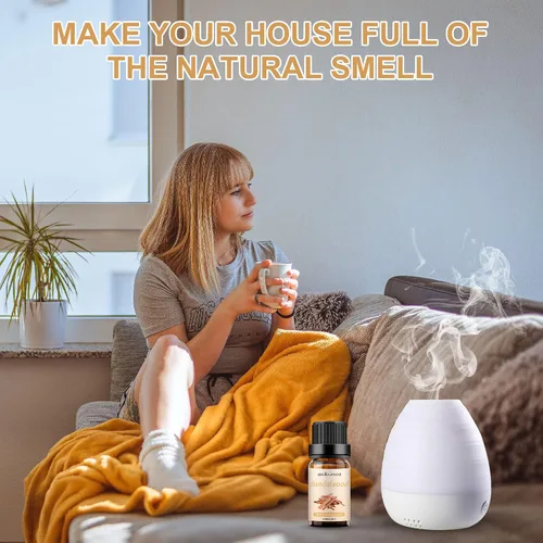 Vista 4 de Sedbuwza Paquete de aceite de sándalo con aceite esencial de lavanda, aceite aromático orgánico 100% puro para difusor, humidificador, jabón, vela