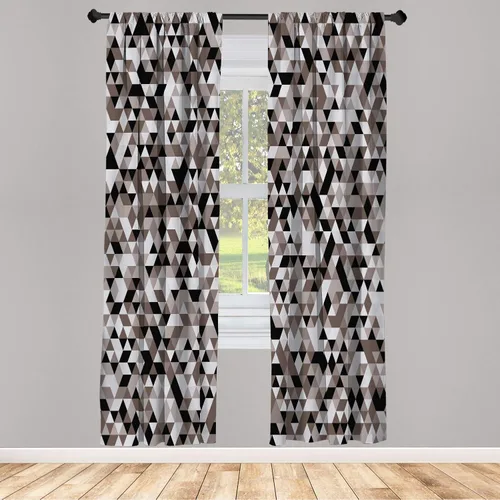 Vista 52 de Ambesonne - Cortinas amarillas para ventana, arte moderno escandinavo de escena de jardín con flores de tulipán y mariposas bailando, juego de 2