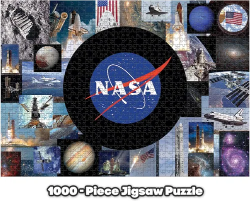 Vista 3 de The Final Frontier - Rompecabezas espacial de la NASA para adultos y niños, rompecabezas de 1000 piezas, rompecabezas interactivo para noche