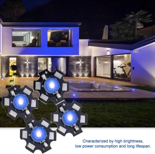Vista 2 de la lámpara ULTRAVIOLETA ULTRAVIOLETA del poder más elevado LED de 3W rebordea los chips