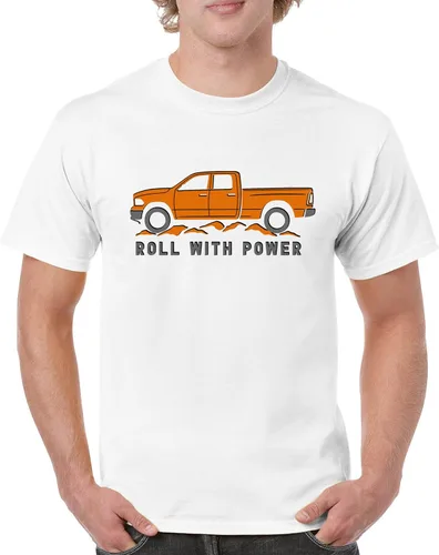 Vista 206 de Tee Hunt Camisetas gráficas y camisetas sin mangas para hombre Roll with Power Pickup Truck