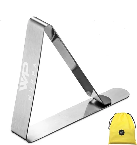 Vista 8 de Paquete de 12 clips para mantel – Clips de mantel para mesas al aire libre, soportes de acero inoxidable resistentes Paquete de 12 unidades S