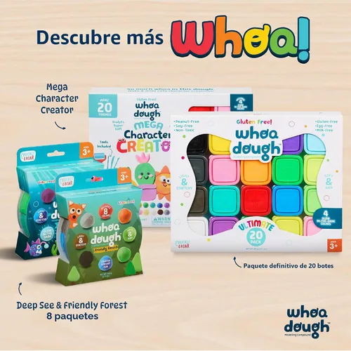 Vista 6 de Chuckle & Roar Whoa Dough - Arcilla seca al aire, masa sensorial, 20