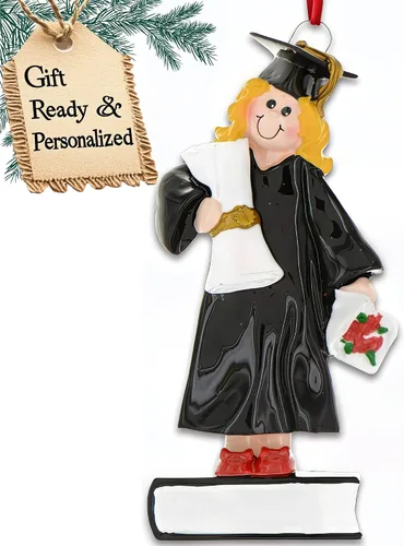 Vista 13 de Adornos de graduación personalizados para la clase de 2025, adornos de árbol personalizados para 2025, regalos de graduación personalizados