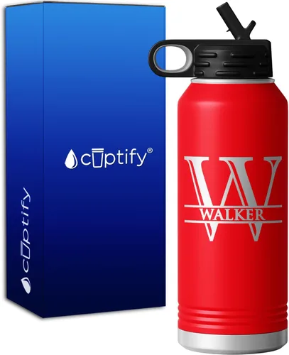 Vista 27 de Vaso personalizado de regalo de cumpleaños para mujeres y hombres, con monograma de escritura dividida, inicial y nombre grabado en negro, taza