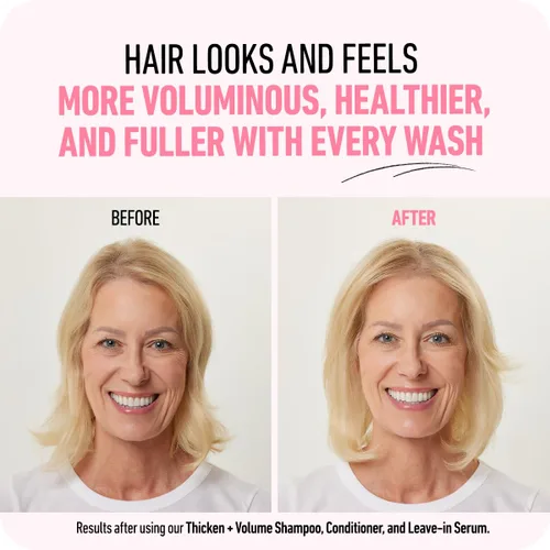 Vista 4 de Champú y acondicionador engrosador para el crecimiento del cabello con biotina de Boldify
