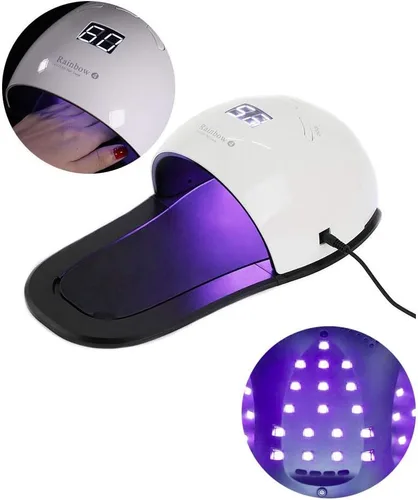 Vista 2 de RUIWAN - Secadora de uñas 2 en 1, lámpara UV/LED de 48 W, nueva versión para curar uñas de los dedos de los pies y uñas de los dedos, curado rápido