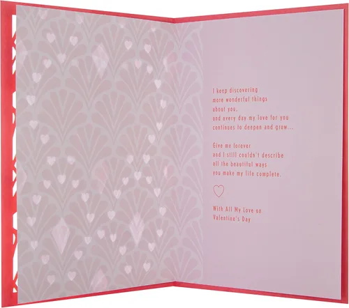 Vista 2 de Hallmark Tarjeta de San Valentín para esposa - Diseño tradicional de corazón