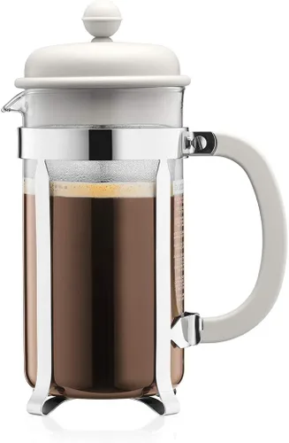Vista 9 de BODUM Caffettiera - Cafetera de prensa francesa de 3 tazas, color blanco, 0.35 l, 12 oz