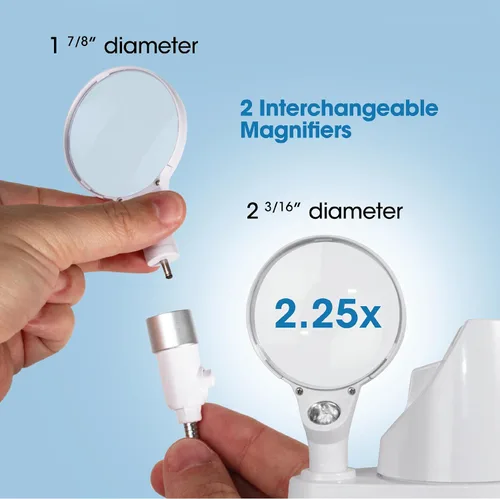 Vista 7 de OttLite 15900C - Lámpara LED con clip y lupa independiente, color blanco