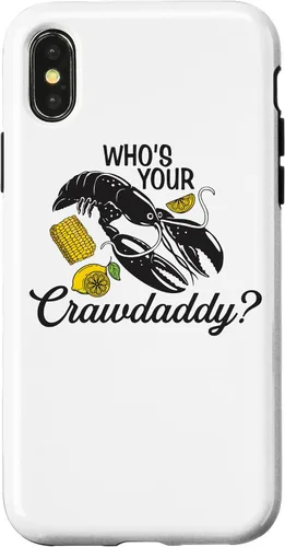 Vista 4 de iPhone 14 Who's Your Crawdaddy, Lobster Crawfish, CrawDad, Seafood Case