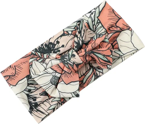 Vista 7 de Galabloomer - Conjunto de cobija para recién nacido con diadema, diseño de flores para envolver bebé, color almendra