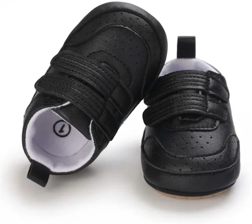 Vista 5 de E-FAK tenis para bebés, niñas y niños pequeños, con suela de goma antideslizante, para empezar a caminar