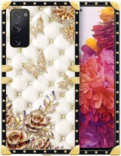 Vista 74 de Funda compatible con Samsung Galaxy S10 4G, TPU suave de lujo y parte trasera de policarbonato duro para niñas y mujeres, funda protectora a prueba