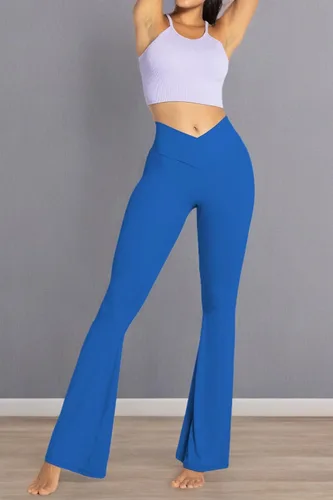 Vista 34 de Sunzel - Leggings acampanados para mujer, con control de abdomen, cintura cruzada y pierna ancha