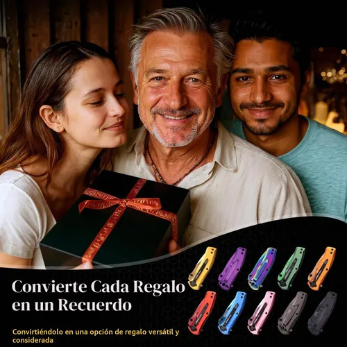 Vista 6 de GIFT INFINITY Navaja de bolsillo personalizada con grabado gratuito – Hoja de acero inoxidable media serrada, mango recubierto de titanio negro