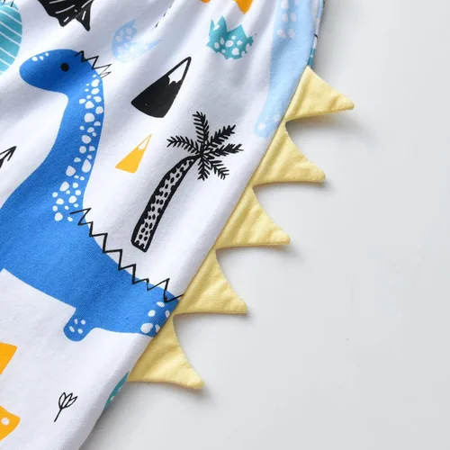 Vista 12 de Conjunto de 3 piezas de ropa de bebé recién nacido con estampado de manga larga + pantalones + sombrero