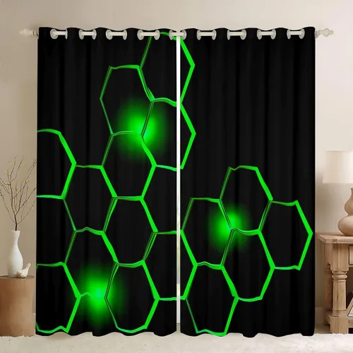 Vista 26 de Feelyou Cortinas opacas con estampado de leopardo para dormitorio, sala de estar, safari, cortinas de oscurecimiento de habitación con purpurina