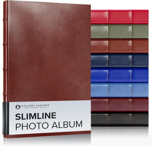Vista 14 de Gallery Leather Álbum de fotos de 4 x 6 pulgadas, álbum de fotos con 3 anillas, 60 páginas para 120 fotos, rellenable, puede adaptarse a fotos de 4