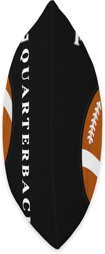 Vista 2 de Football Quarterback QB Vertical Logo Throw Pillow
