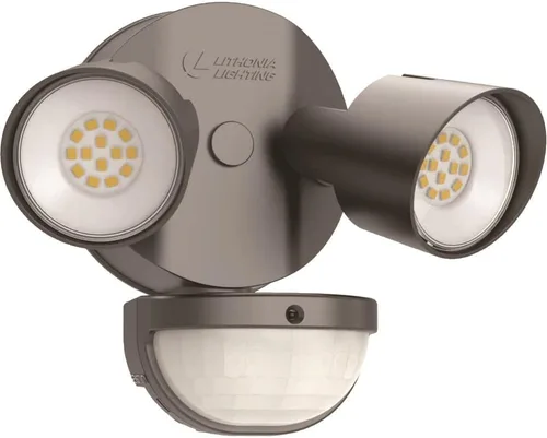 Vista 21 de Lithonia Lighting HomeGuard - 2 luces LED de inundación para exteriores, luces LED para exteriores, sensor de atardecer a amanecer, lúmenes Blanco